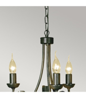 Olivia Chandelier 3 Light Black Gold Finish E14-2