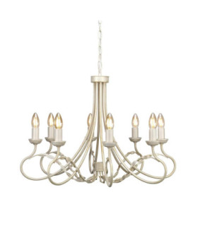 Olivia 8 Light Chandelier Ivory Gold Finish E14-1