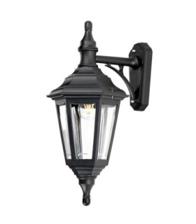 Kinsale 1 Light Outdoor Coastal Wall Lantern Light Black IP44 E27-1