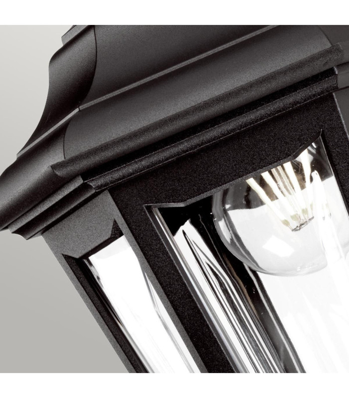 Kinsale 1 Light Outdoor Coastal Wall Lantern Light Black IP44 E27-3