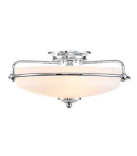 Quoizel Griffin Bowl Semi Flush Ceiling Light Polished Chrome-1