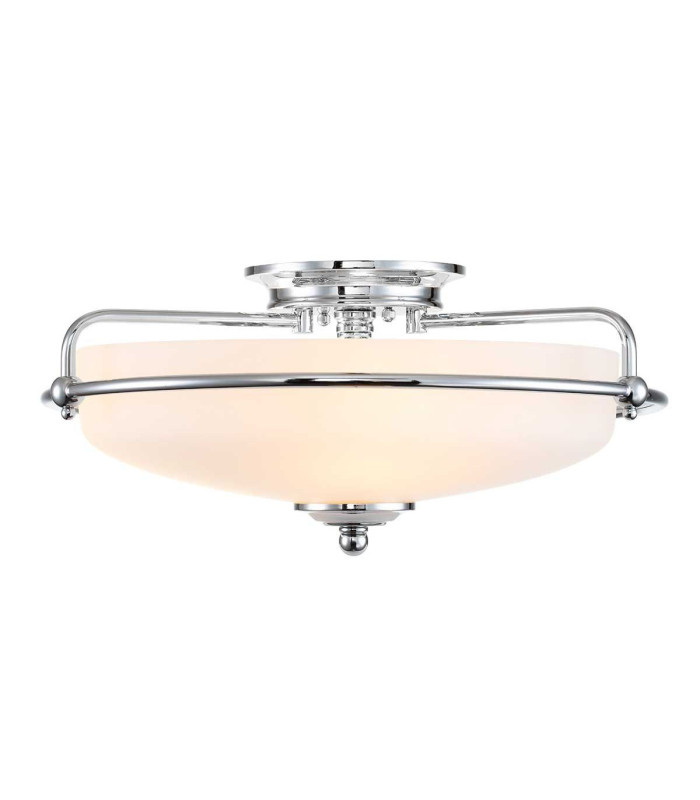 Quoizel Griffin Bowl Semi Flush Ceiling Light Polished Chrome-1