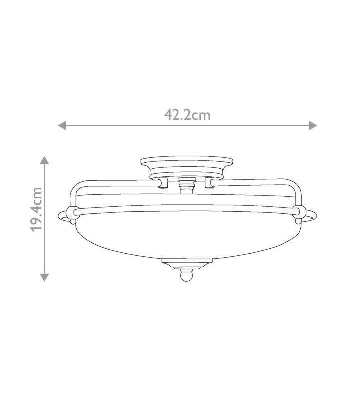 Quoizel Griffin Bowl Semi Flush Ceiling Light Polished Chrome-5