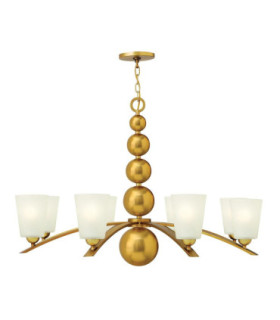 Zelda 8 Light Multi Arm Chandelier Vintage Brass Finish E27-1