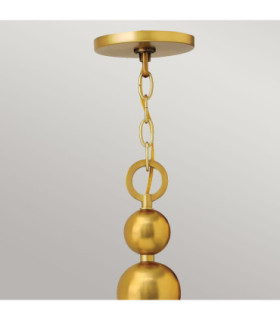 Zelda 8 Light Multi Arm Chandelier Vintage Brass Finish E27-2