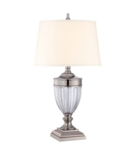 Dennison 1 Light Table Lamp Polished Nickel E27-1