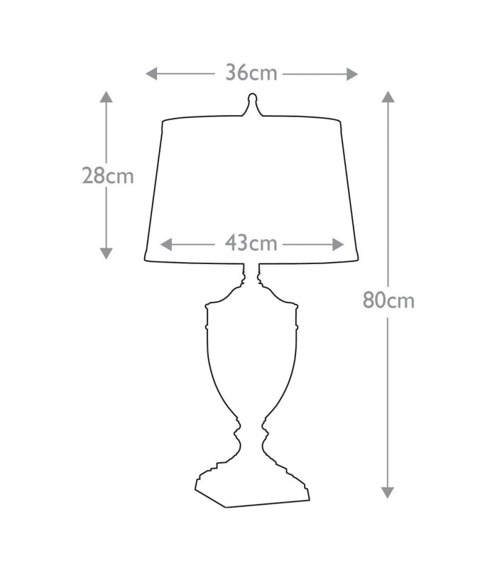 Dennison 1 Light Table Lamp Polished Nickel E27-5