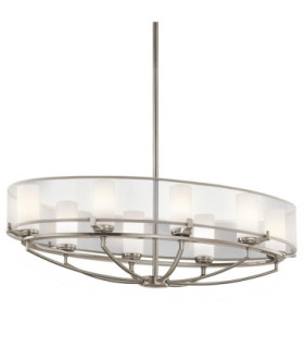 Saldana 8 Light Multi Arm Chandelier Classic Pewter Finish G9-1