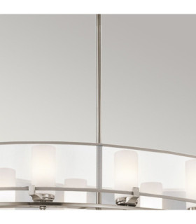 Saldana 8 Light Multi Arm Chandelier Classic Pewter Finish G9-2