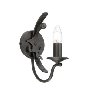 Windsor 1 Light Candle Wall Light - Graphite E14-1