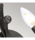 Windsor 1 Light Candle Wall Light - Graphite E14-3
