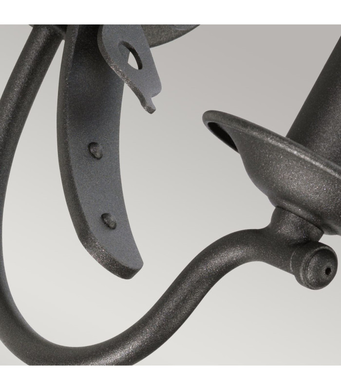 Windsor 1 Light Candle Wall Light - Graphite E14-5