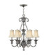 Plantation 7 Light Multi Arm Chandelier Polished Nickel Finish E14-1