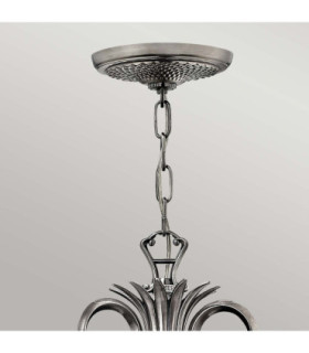 Plantation 7 Light Multi Arm Chandelier Polished Nickel Finish E14-2