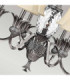 Plantation 7 Light Multi Arm Chandelier Polished Nickel Finish E14-5