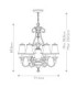 Plantation 7 Light Multi Arm Chandelier Polished Nickel Finish E14-6