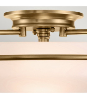 Quoizel Griffin Bowl Semi Flush Ceiling Light Weathered Brass-2