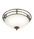 Pembroke 2 Light Flush Ceiling Light Black Gold E27-1