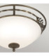 Pembroke 2 Light Flush Ceiling Light Black Gold E27-2