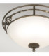 Pembroke 2 Light Flush Ceiling Light Black Gold E27-3