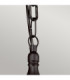 Kinsale 1 Light Outdoor Coastal Ceiling Chain Lantern Black IP43 E27-2
