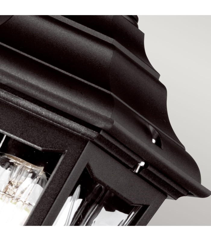 Kinsale 1 Light Outdoor Coastal Ceiling Chain Lantern Black IP43 E27-3