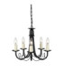 Minster 5 Light Chandelier Black Finish E14-1