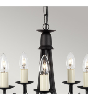 Minster 5 Light Chandelier Black Finish E14-2