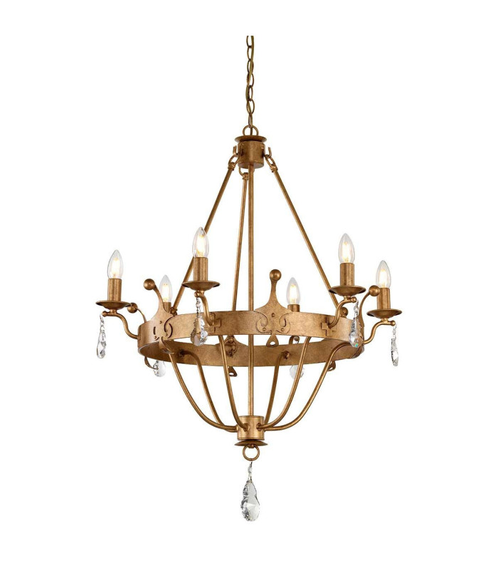 Windsor 6 Light Chandelier Gold Finish E14-1