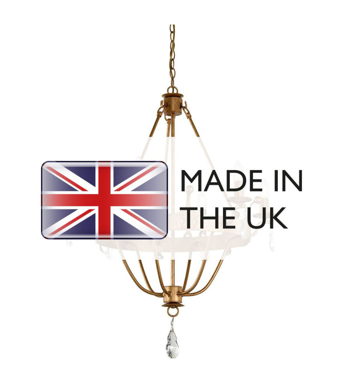 Windsor 6 Light Chandelier Gold Finish E14-4