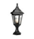 Kinsale 1 Light Outdoor Coastal Pedestal Lantern Black IP44 E27-1