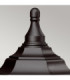 Kinsale 1 Light Outdoor Coastal Pedestal Lantern Black IP44 E27-2