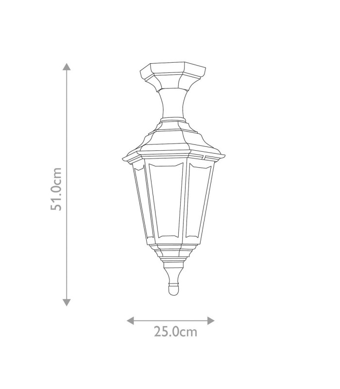 Kinsale 1 Light Outdoor Coastal Pedestal Lantern Black IP44 E27-8