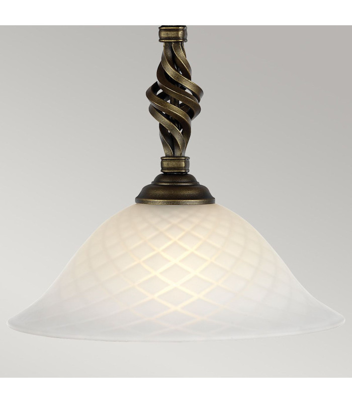 Pembroke 1 Light Pendant Black Gold E27-3