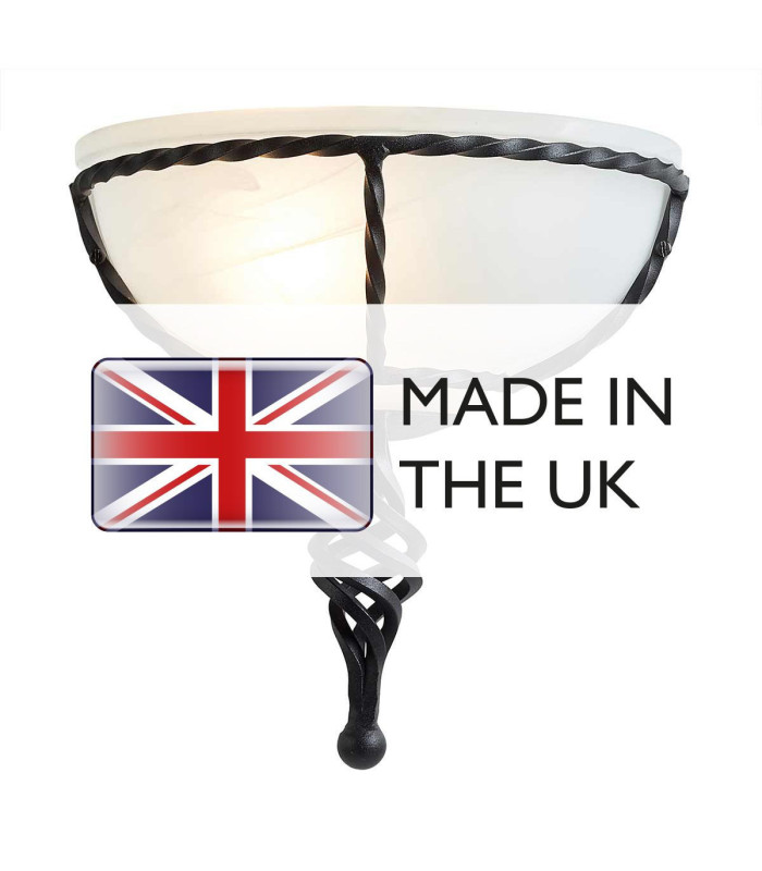 Pembroke 1 Light Indoor Wall Uplighters Black E27-4