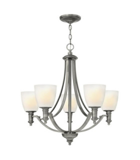 Truman 5 Light Multi Arm Chandelier Antique Nickel Finish E27-1