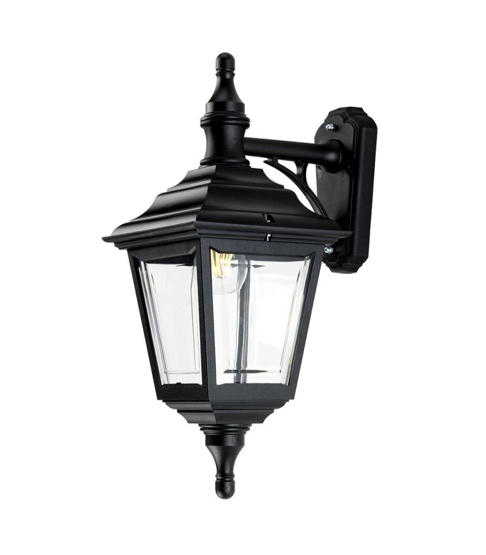 Kerry 1 Light Outdoor Coastal Wall Lantern Light Black IP44 E27-1