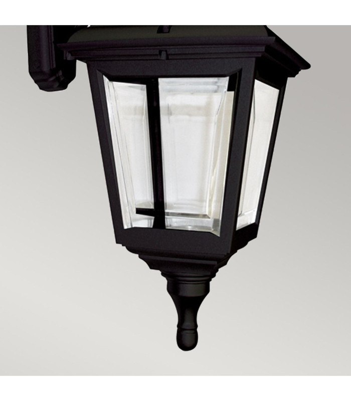 Kerry 1 Light Outdoor Coastal Wall Lantern Light Black IP44 E27-3