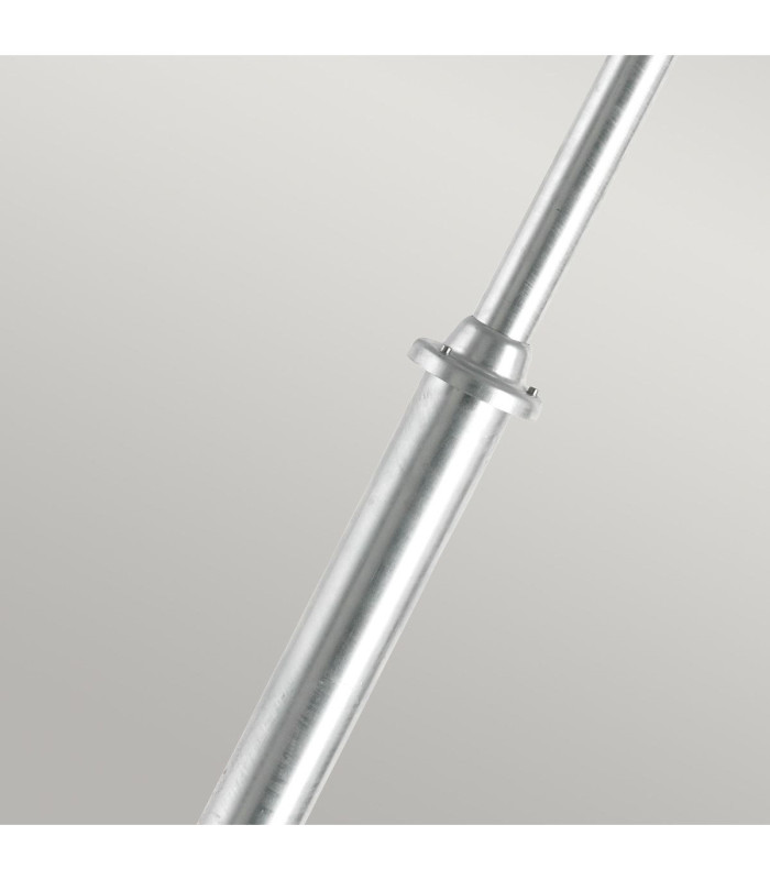 Lund Outdoor Single Lamp Post Galvanised Clear Lens E27-3