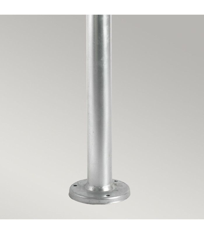 Lund Outdoor Single Lamp Post Galvanised Clear Lens E27-4
