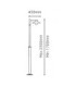 Lund Outdoor Single Lamp Post Galvanised Clear Lens E27-5