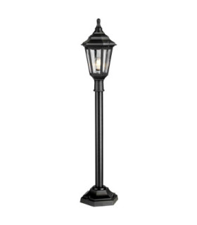 Kinsale 1 Light Outdoor Coastal Post Lantern Black IP44 E27-1