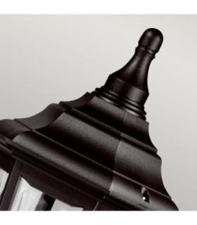 Kinsale 1 Light Outdoor Coastal Post Lantern Black IP44 E27-2