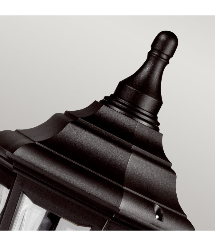 Kinsale 1 Light Outdoor Coastal Post Lantern Black IP44 E27-2