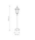 Kinsale 1 Light Outdoor Coastal Post Lantern Black IP44 E27-5