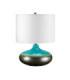 Laguna 1 Light Small Table Lamp Graphite Turquoise E27-1