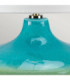 Laguna 1 Light Small Table Lamp Graphite Turquoise E27-3