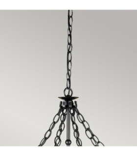 Warwick 8 Light Chandelier Graphite Black Finish E14-2