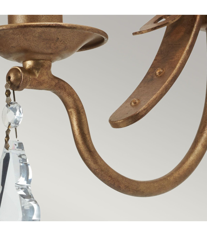 Windsor 1 Light Candle Wall Light - Gold Patina E14-5