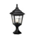 Kerry 1 Light Outdoor Coastal Pedestal Light Black IP44 E27-1